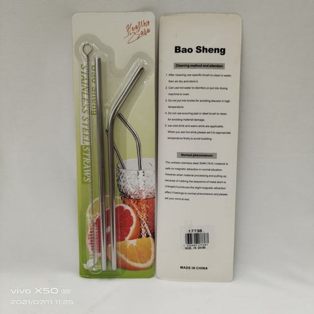 Set of reusable and eco-friendly drink straws in stylish design, perfect for smoothies and iced coffees, 12 packs.