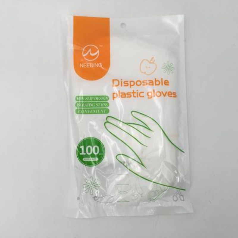 Pack of 100 disposable plastic gloves (12 packs) for cooking, cleaning, and hygienic tasks, ideal for home and professional use.