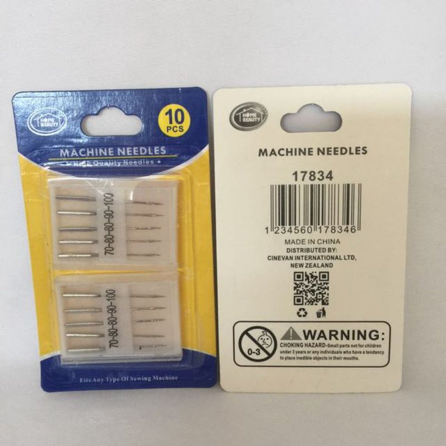 Premium sewing machine needles (12 sets) for precise, durable stitching on various fabrics. Ideal for all skill levels.