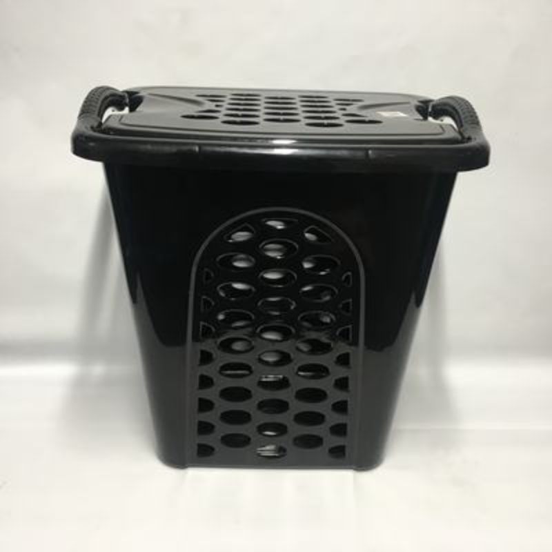 Laundry Basket - Plastic 80L (Black)