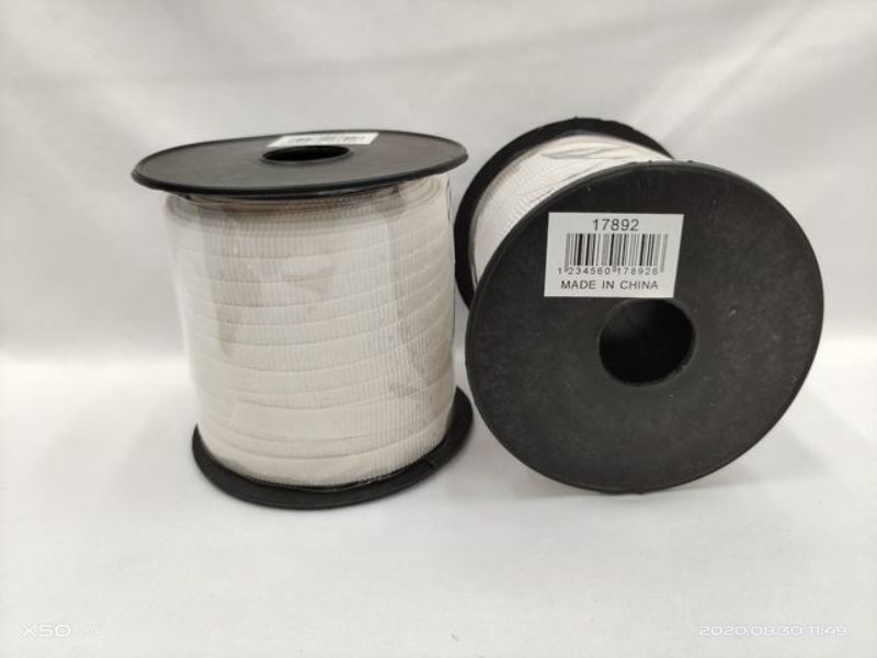 Set of 12 white ribbons perfect for crafting, gift wrapping, and decorations, featuring durable, high-quality material.