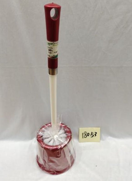 Set of 12 vibrant red toilet brushes with sturdy handles for efficient and stylish bathroom cleaning.