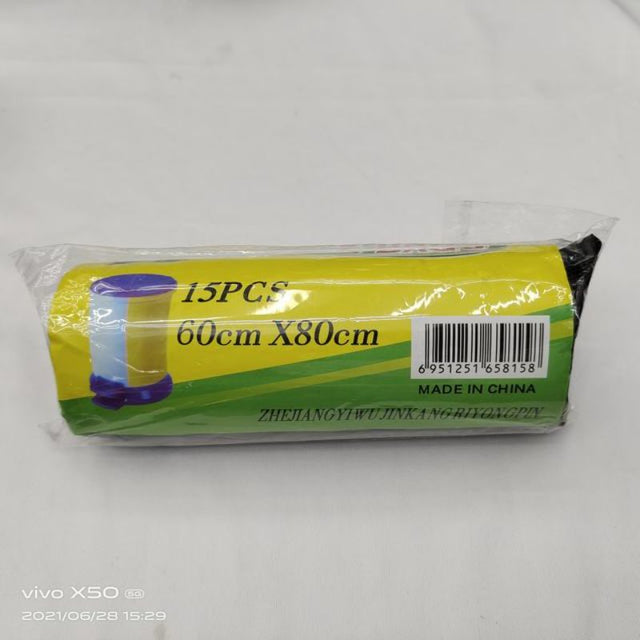 Premium 60 x 80cm rubbish bags, 150pcs total, heavy-duty and leak-proof for efficient waste disposal.