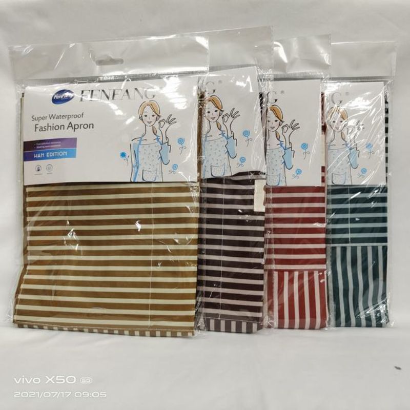 Set of 12 vibrant Stripe Aprons, 70 x 65cm, with adjustable straps for cooking, crafting, and everyday use.