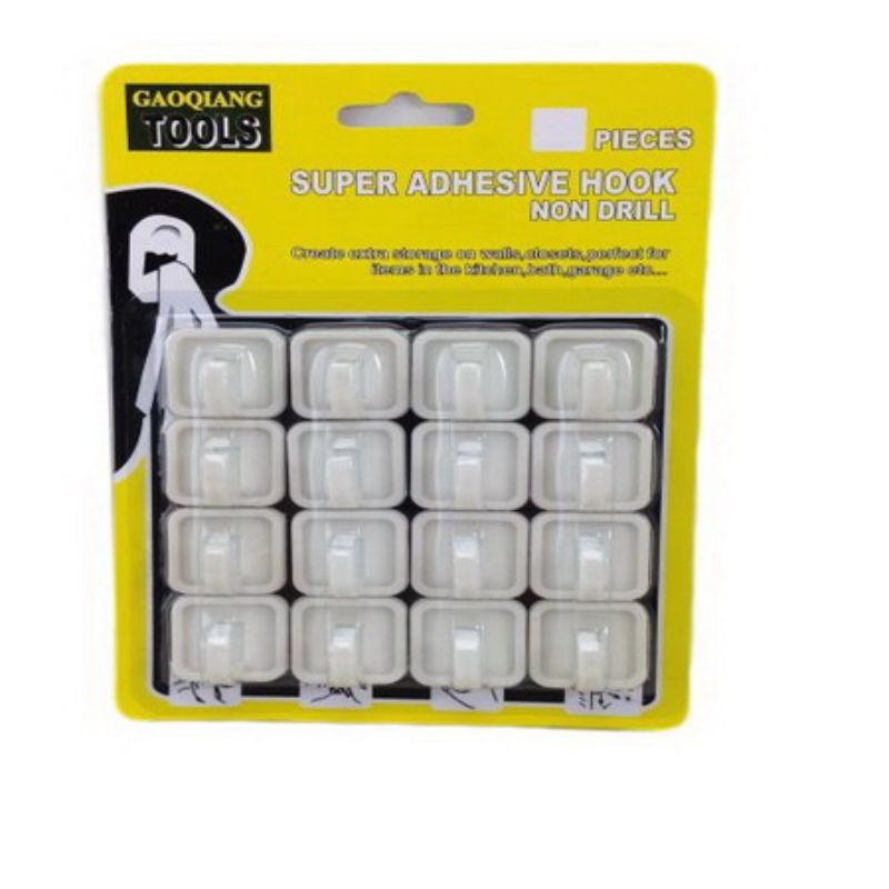 Set of 192 heavy-duty non-drill adhesive hooks for versatile organization and decor in any indoor or outdoor space.