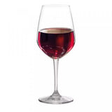 Set of 6 Ocean Lexington wine glasses, 455ml, crafted from soda-lime glass, ideal for serving red wine with style and durability.