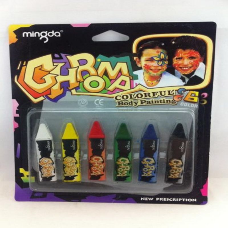 Vibrant 12-pack face and body paint set, safe for all ages, ideal for parties and creative fun. Easy application and removal.