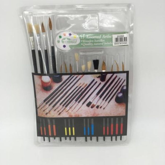 A premium set of 12 versatile paint brushes for artists, ideal for canvas, watercolor, and acrylic painting.