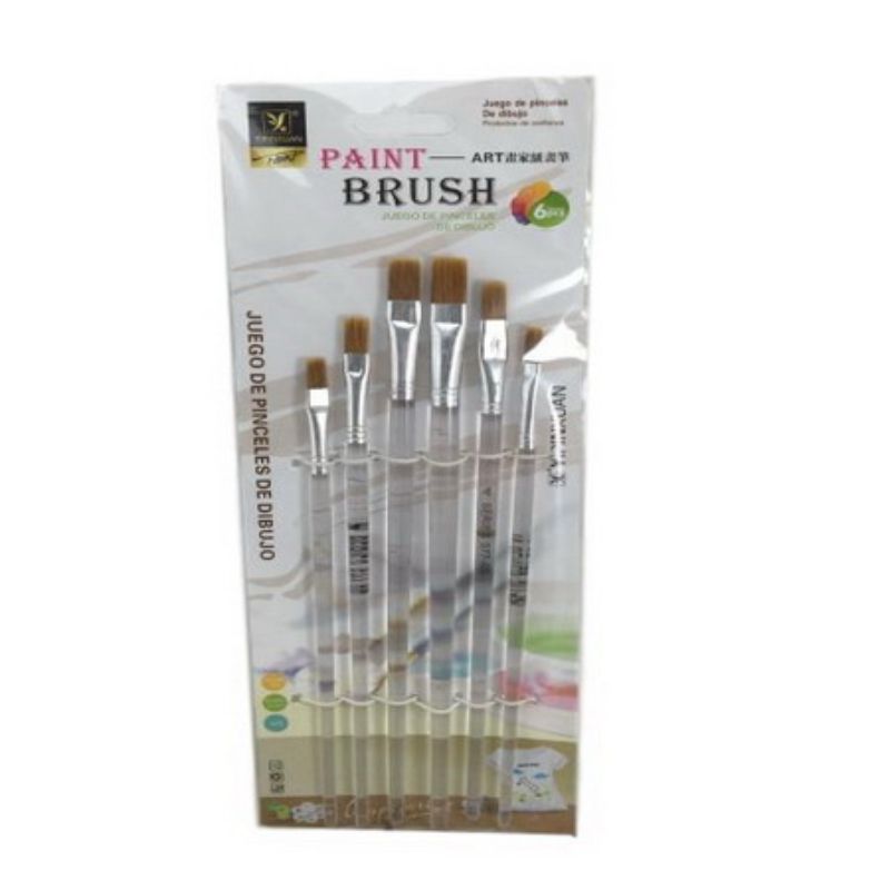 Twelve versatile paint brushes for artists, perfect for detail work or broad strokes in acrylics, watercolors, and oils.