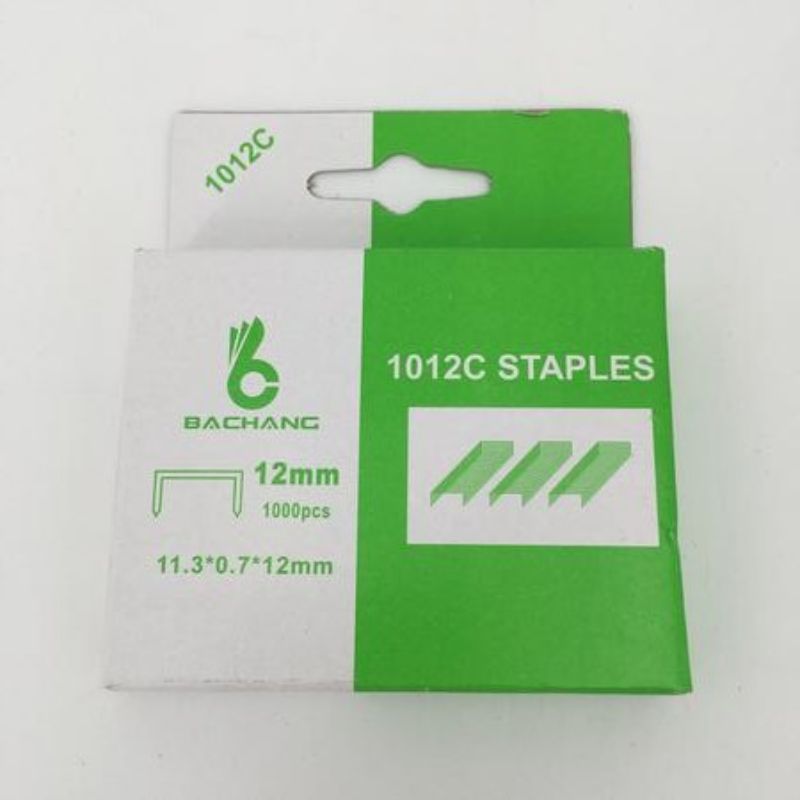 High-quality staples measuring 11.3 x 0.7 x 12mm, ideal for organizing documents in bulk packs of 12.