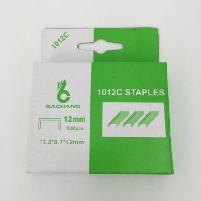 High-quality staples measuring 11.3 x 0.7 x 12mm, ideal for organizing documents in bulk packs of 12.