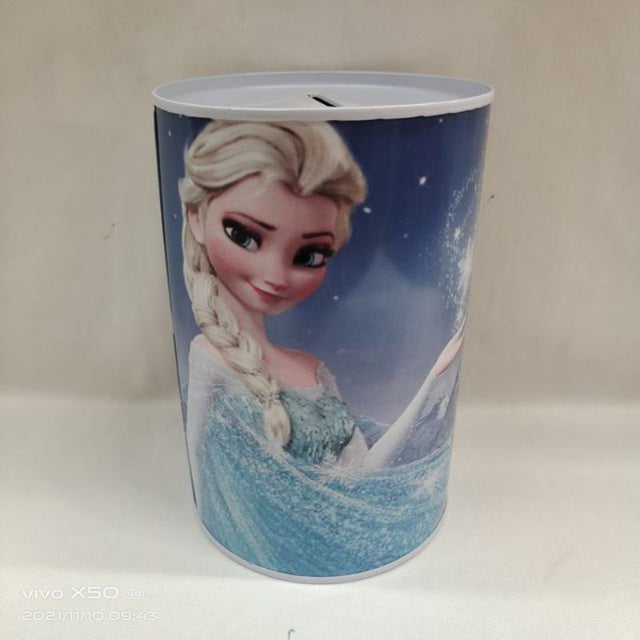 Set of 6 Frozen-themed money pots, featuring iconic character designs for fun and stylish saving.