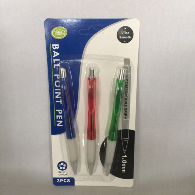 Ball Pen Pack with 12 bundles of 3 high-quality pens each, featuring smooth ink flow and ergonomic design for comfortable writing.