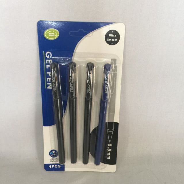 Set of 48 gel pens with 0.5 mm tips: 36 black and 12 blue, ideal for smooth, precise writing and detailed designs.