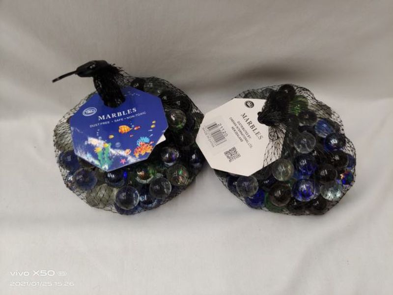 Dark marbles in packs, 1200 total, perfect for crafts, decor, and games with a smooth finish and elegant look.