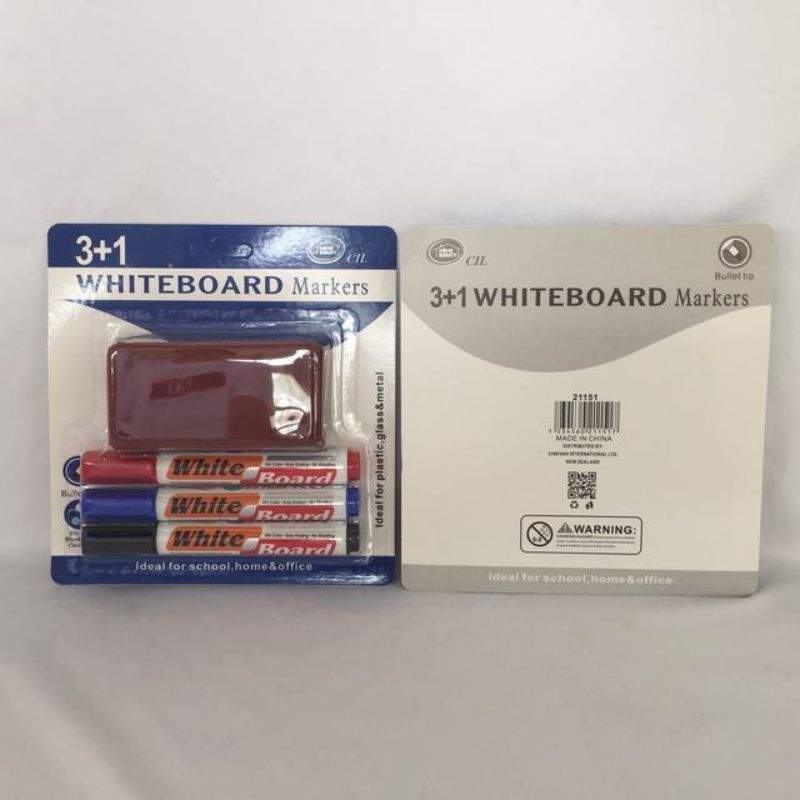 Whiteboard Pens - 3+1 (12 Packs)