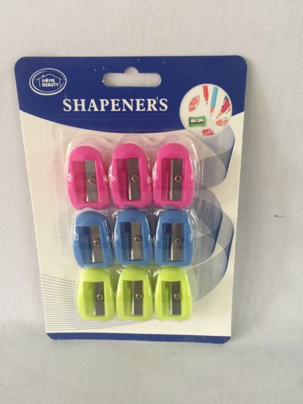 9-piece pencil sharpener pack in a durable design, perfect for students and artists needing precision and efficiency.
