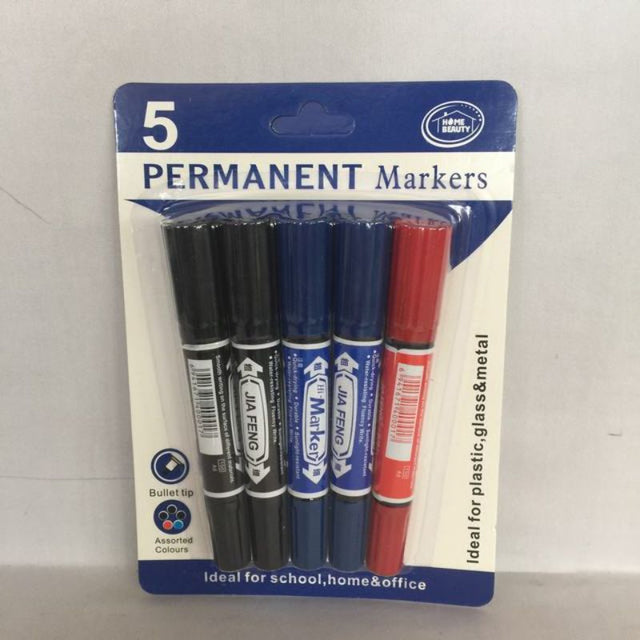 Set of 30 vibrant permanent markers in 6 packs, ideal for various surfaces and creative projects with precise detailing.