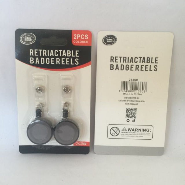 Set of 12 sleek 32mm retractable badge reels for easy ID access, perfect for professionals in any setting.