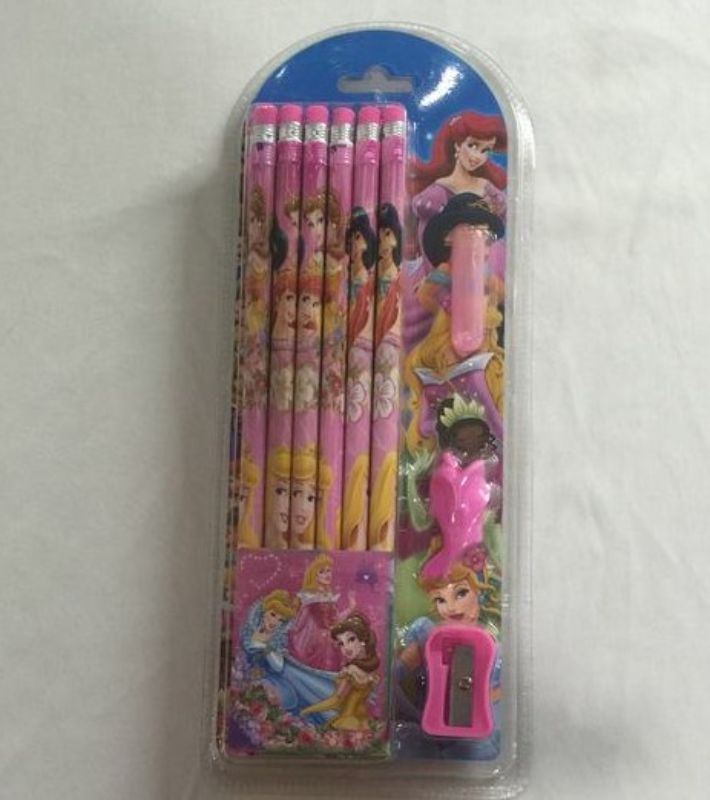 Colorful Princess Pencil Pack featuring 12 vibrant pencils with enchanting designs, perfect for young artists aged 3 and up.