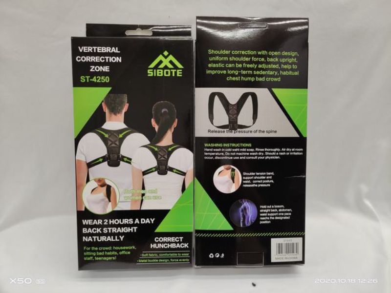 Correct Hunchback Support set of 6 ergonomic aids designed to improve posture and relieve back strain for all ages.