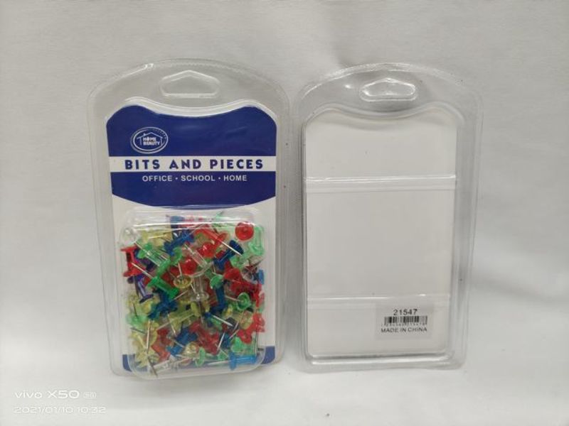 Push Pins - Assorted Colours (1200pcs)