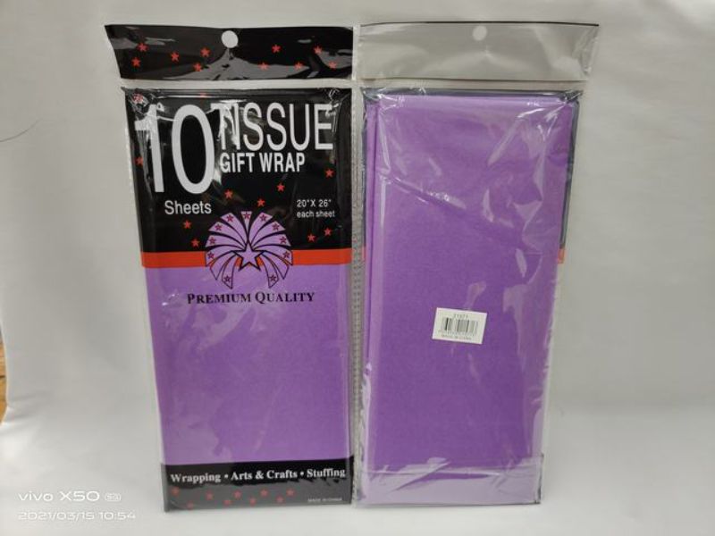Tissue Gift Wrap - Purple 66cm (12 Packs)