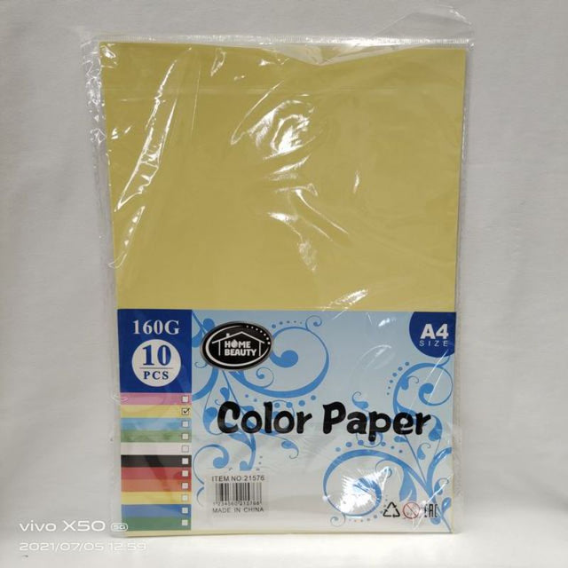 Bright A4 yellow paper pack with 120 sheets, perfect for crafts, printing, and vibrant projects at home or office.