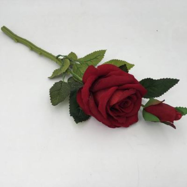 Set of 6 lifelike artificial roses, perfect for elegant, maintenance-free home decor and versatile arrangements.