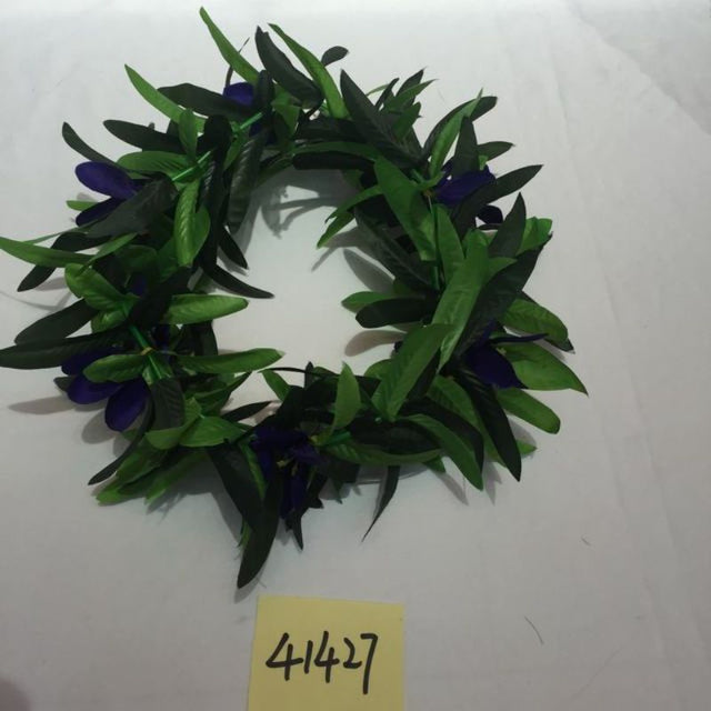 Set of 12 dark purple artificial lace flowers, each 65cm, perfect for elegant decor and floral arrangements.