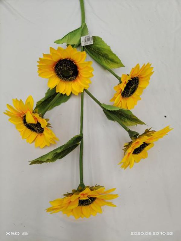 Set of 12 vibrant artificial sunflowers with realistic petals, perfect for decorative arrangements and year-round cheer.