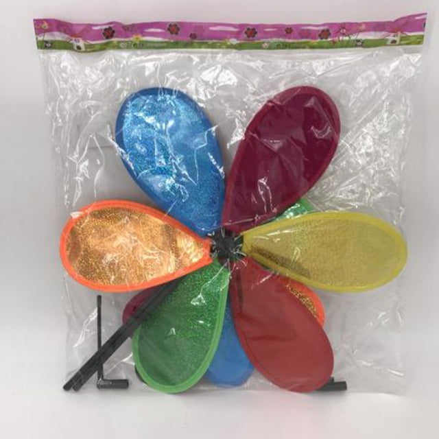 Colorful set of 12 windmills, perfect for outdoor decor and kids' activities, spinning joyfully in the breeze.