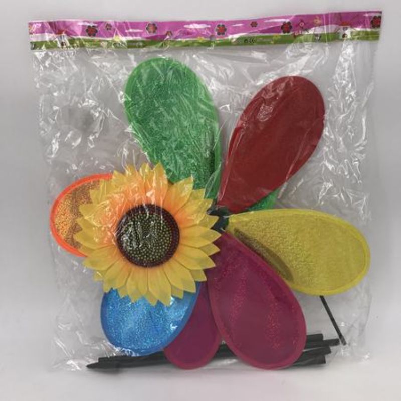 Colorful set of 6 windmills, perfect for outdoor decor and children's parties, spinning joyfully in the breeze.