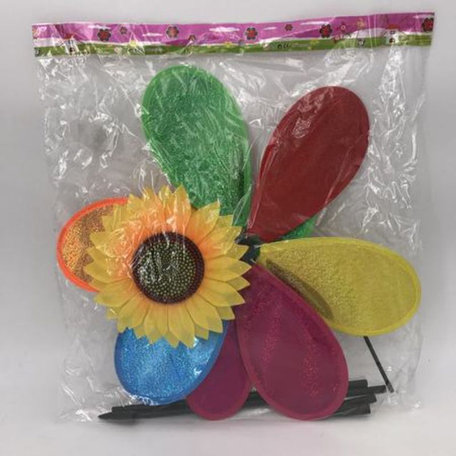 Colorful set of 6 windmills, perfect for outdoor decor and children's parties, spinning joyfully in the breeze.