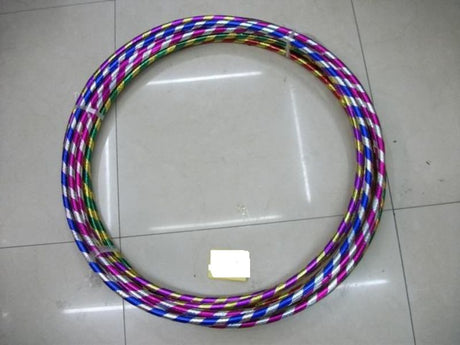 Vibrant set of 10 hula hoops, each 55cm wide, perfect for fitness, fun, and coordination for all ages.