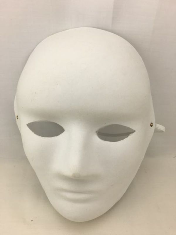 Set of 12 white masks made from breathable fabric, perfect for events, crafts, and creative customization.