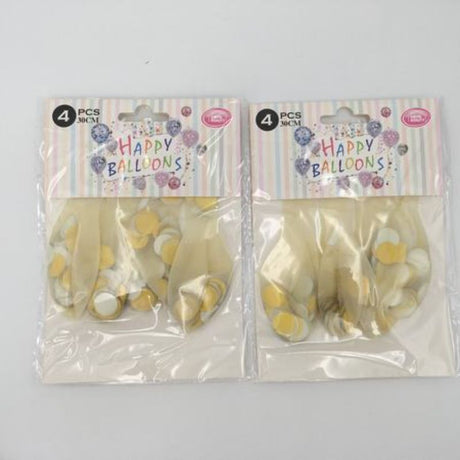 A pack of 48 elegant white 12" balloons, perfect for celebrations like weddings, birthdays, and baby showers.