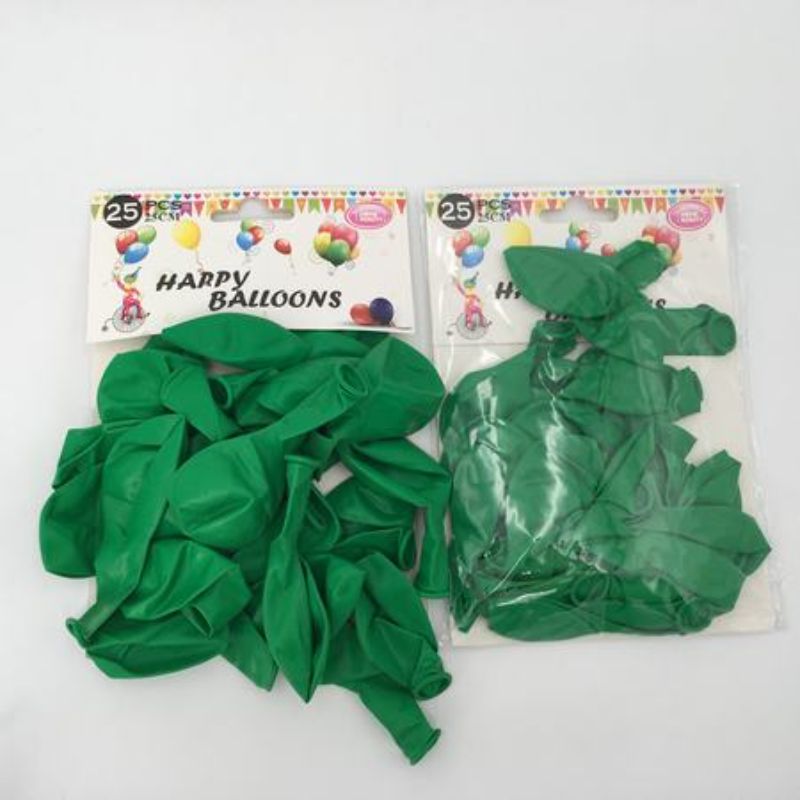 Matte green 10-inch balloons in a pack of 300, perfect for decorating events like parties and weddings.