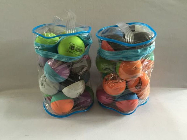 Assorted 6cm bouncy balls in vibrant colors, perfect for kids' play, parties, and outdoor activities. Pack of 16.