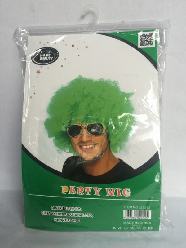 Set of 5 light green afro wigs, perfect for parties and festivals, adding vibrant flair to any costume.