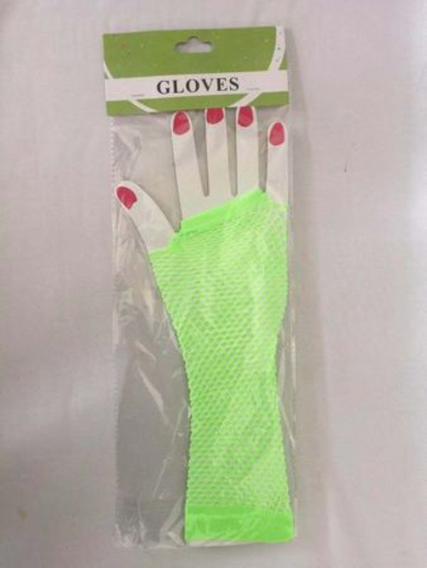 Elegant long light green party gloves set of 12, perfect for festive occasions and adding a stylish touch to any celebration.