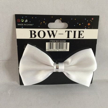 Set of 12 elegant white bow ties, perfect for weddings and parties, ensuring a stylish and uniform look for any occasion.