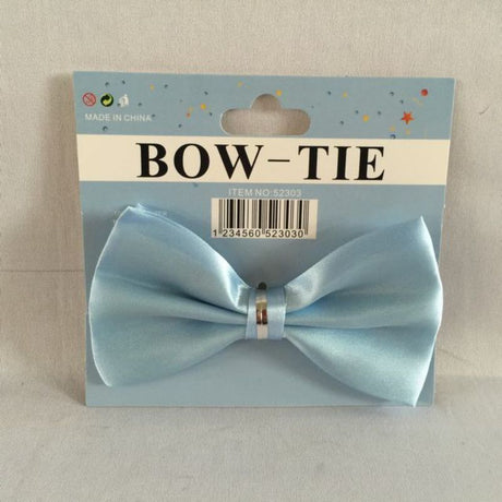 Set of 12 baby blue bow ties, perfect for adding elegance and fun to any celebration or event attire.