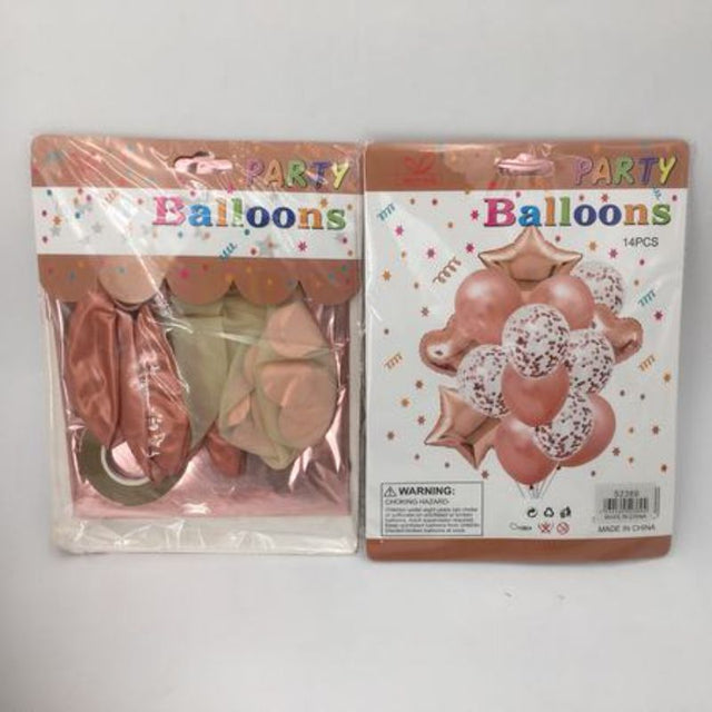 Rose gold party balloons set with 168 pieces, ideal for adding elegance to weddings, birthdays, and celebrations.
