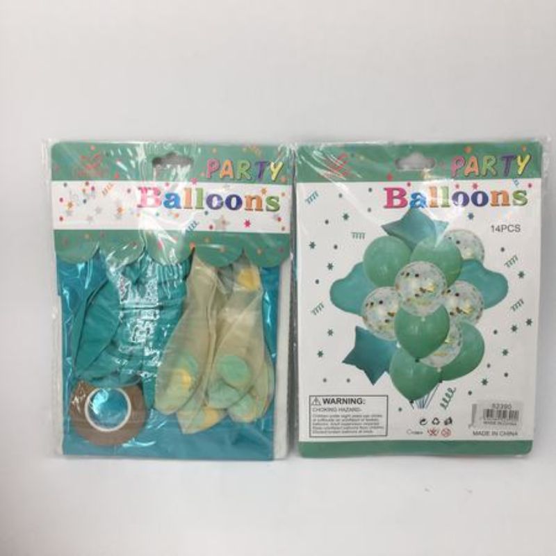 Light blue party balloons (168pcs) perfect for celebrations, made from durable latex for air or helium use.