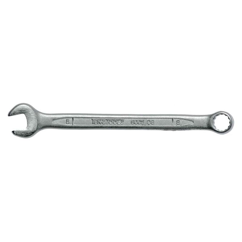 8mm Teng Combination Spanner featuring a 12-point ring end at a 15-degree angle for optimal access and grip.