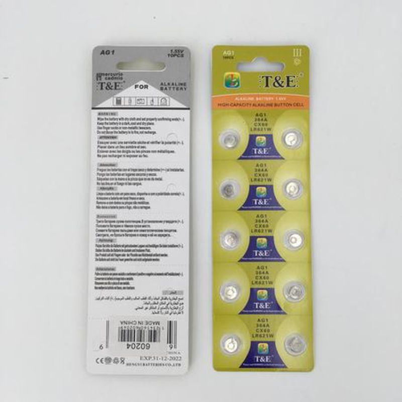 AG1 button batteries (12 packs) offering long-lasting power for devices like toys, remotes, and watches, compact and reliable.