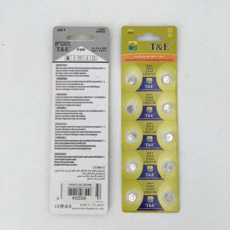 AG1 button batteries (12 packs) offering long-lasting power for devices like toys, remotes, and watches, compact and reliable.