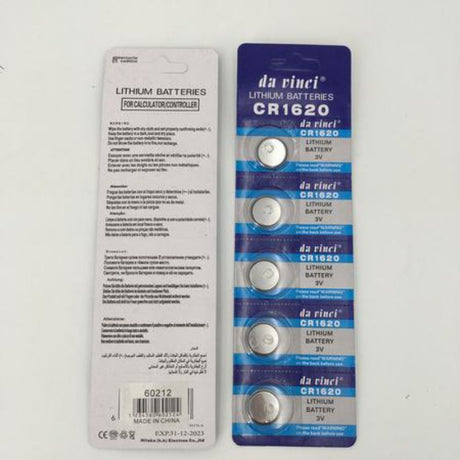 CR1620 button battery 20-pack for powering watches, calculators, and remote controls with long-lasting energy.