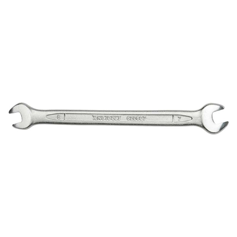 Teng Double Open-End Spanner 8 x 9mm, durable chrome vanadium tool with dual ends for versatile, precise applications.